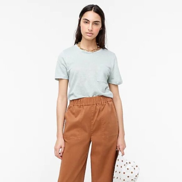 J. Crew Tops - J. Crew Light Mint Linen Crewneck T-Shirt Size XS